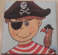kleines Piratenbild f&uuml;rs Kinderzimmer